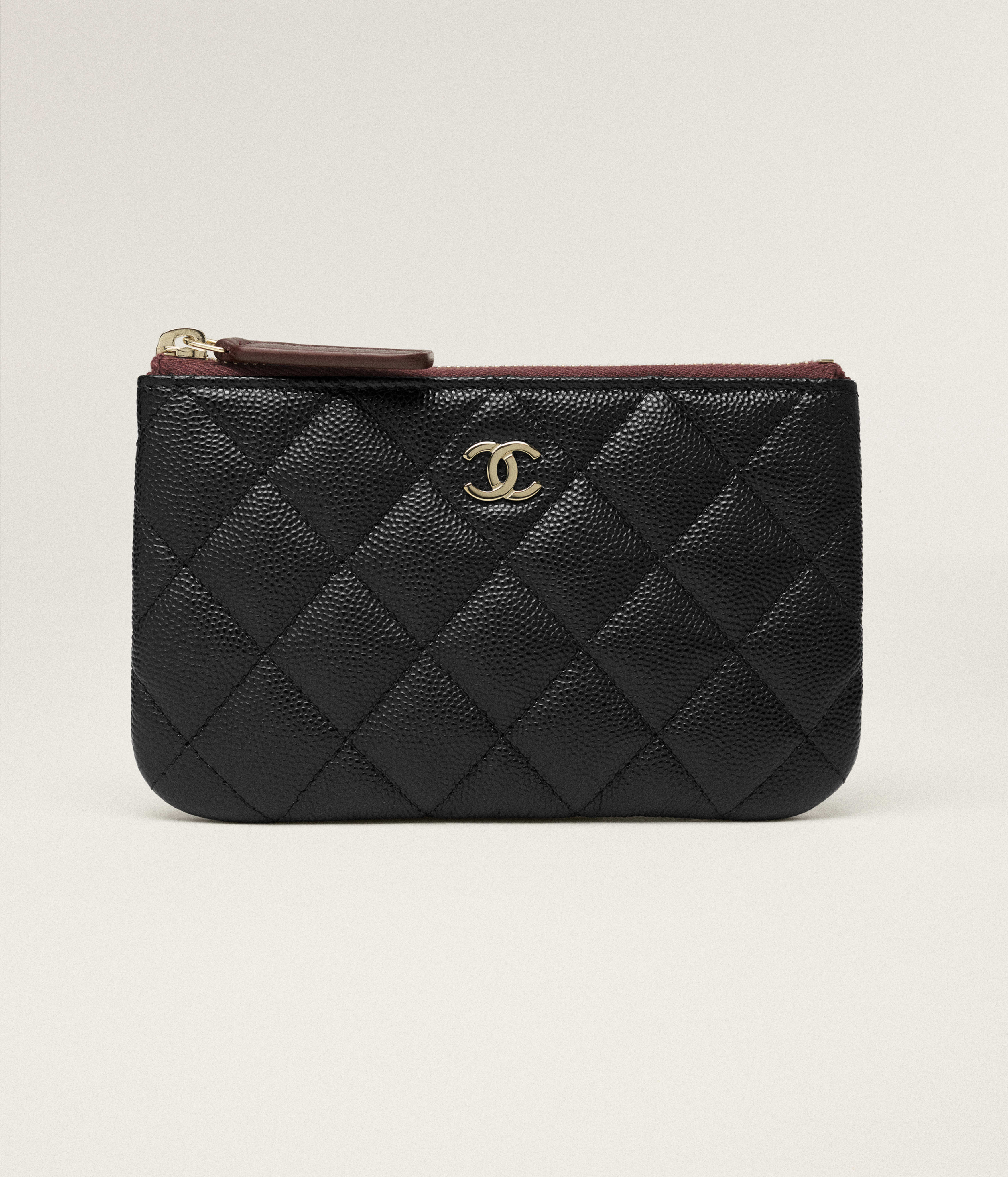 Classic Small Zipped Pouch - Black - 